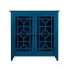 35.43 in. Teal Blue Standard Rectangle Wood Console Table by ATHMILE