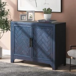 15 in. Antique Blue Standard Rectangle Wood Console Table by ATHMILE -ATHMILE Sales Store blue athmile console tables dswf284635aav 4f 1000