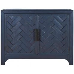 15 in. Antique Blue Standard Rectangle Wood Console Table by ATHMILE