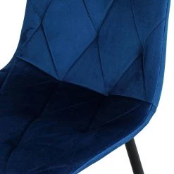 Blue Fabric Dining Chairs (Set of 2) by ATHMILE -ATHMILE Sales Store blue athmile dining chairs ddw21037658 c3 1000