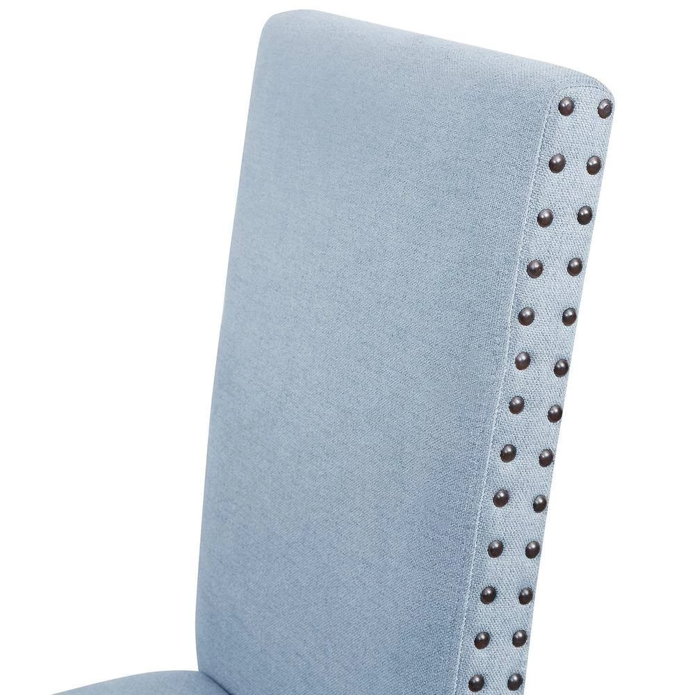 Blue Upholstered Dining Chairs (Set of 2) by ATHMILE 6 Blue Upholstered Dining Chairs (Set of 2) by ATHMILE - Image 6