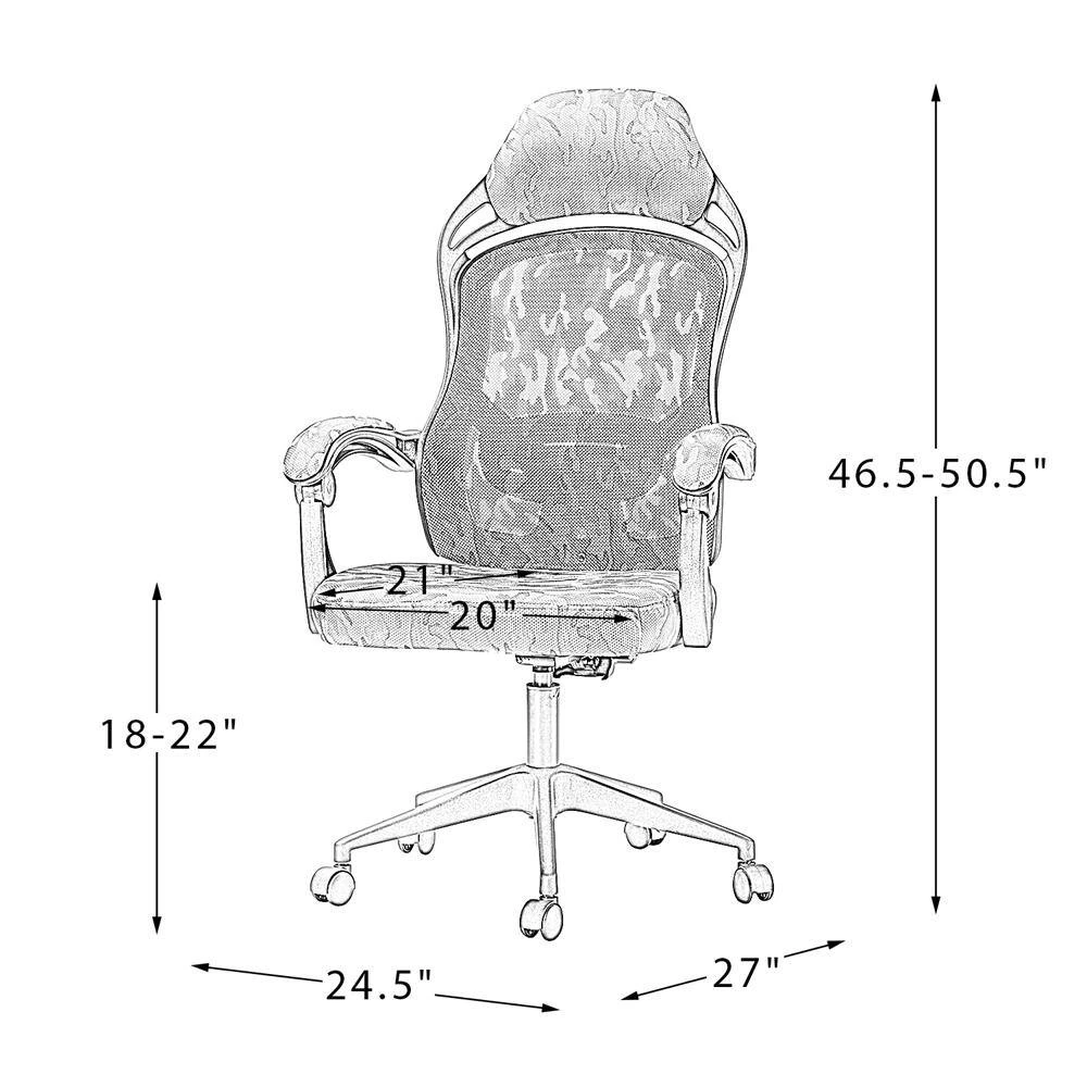 Blue Swivel Gaming Chair with Adjustable Height by ATHMILE 4 Blue Swivel Gaming Chair with Adjustable Height by ATHMILE - Image 4