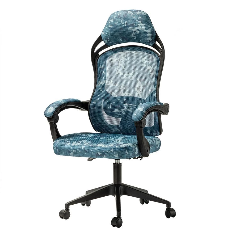 Blue Swivel Gaming Chair with Adjustable Height by ATHMILE 1 Blue Swivel Gaming Chair with Adjustable Height by ATHMILE