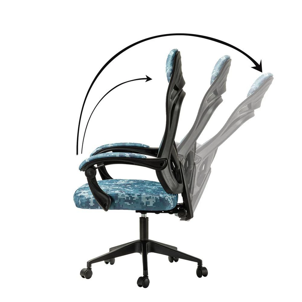 Blue Swivel Gaming Chair with Adjustable Height by ATHMILE 2 Blue Swivel Gaming Chair with Adjustable Height by ATHMILE - Image 2