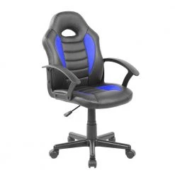 Blue Swivel Gaming Chair with Adjustable Height by ATHMILE -ATHMILE Sales Store blue athmile gaming chairs ddrta ks40 bl 44 1000