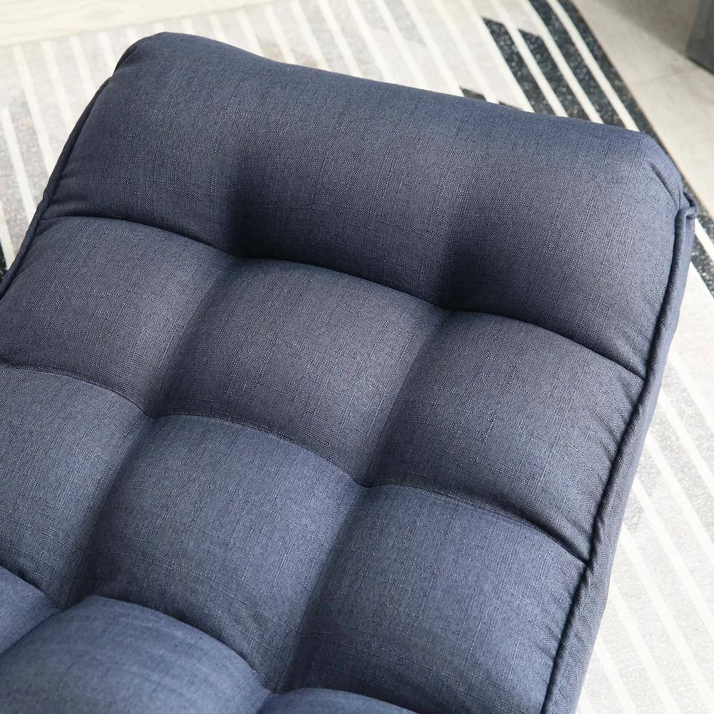 Blue Fabric Single Sofa Reclining Chair Japanese Chair Lazy Sofa Tatami Balcony Reclining Chair Leisure Sofa by ATHMILE 5 Blue Fabric Single Sofa Reclining Chair Japanese Chair Lazy Sofa Tatami Balcony Reclining Chair Leisure Sofa by ATHMILE - Image 5
