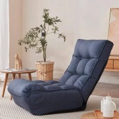 Blue Fabric Single Sofa Reclining Chair Japanese Chair Lazy Sofa Tatami Balcony Reclining Chair Leisure Sofa by ATHMILE 17 Blue Fabric Single Sofa Reclining Chair Japanese Chair Lazy Sofa Tatami Balcony Reclining Chair Leisure Sofa by ATHMILE -ATHMILE Sales Store blue athmile gaming chairs gz w24417794 31 1000