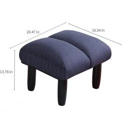 22.8 in. Blue Fabric Single Sofa Reclining Chair Japanese Chair Lazy Sofa Tatami Balcony Reclining Chair Leisure Sofa by ATHMILE -ATHMILE Sales Store blue athmile gaming chairs gz w24417915 4f 1000