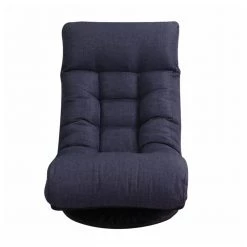 22.8 in. Blue Fabric Single Sofa Reclining Chair Japanese Chair Lazy Sofa Tatami Balcony Reclining Chair Leisure Sofa by ATHMILE