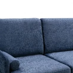 55.1 in. Blue Fabric Upholstered 2-Seater Loveseat with Golden Legs by ATHMILE -ATHMILE Sales Store blue athmile loveseats gz b2w20222099 1f 1000