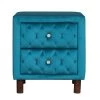 2-Drawer Upholstered Wooden Blue Nightstand (20 in. L x 16 in. W x 23.6 in. H) by ATHMILE