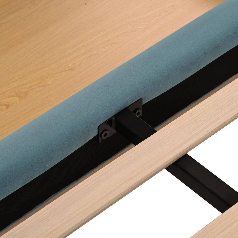 Blue Queen Size Storage Bed Velvet Upholstered Platform Bed with a Big Drawer by ATHMILE 6 Blue Queen Size Storage Bed Velvet Upholstered Platform Bed with a Big Drawer by ATHMILE - Image 6
