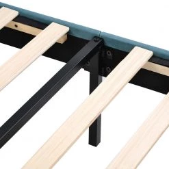 Blue Queen Size Storage Bed Velvet Upholstered Platform Bed with a Big Drawer by ATHMILE 15 Blue Queen Size Storage Bed Velvet Upholstered Platform Bed with a Big Drawer by ATHMILE -ATHMILE Sales Store blue athmile platform beds gz wf199385aac fa 1000