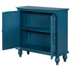 Blue Sideboard with Mirror Door by ATHMILE -ATHMILE Sales Store blue athmile sideboards buffet tables gz b2w20221302 1f 1000