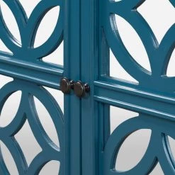 Blue Sideboard with Mirror Door by ATHMILE -ATHMILE Sales Store blue athmile sideboards buffet tables gz b2w20221302 44 1000