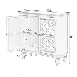 Blue Sideboard with Mirror Door by ATHMILE -ATHMILE Sales Store blue athmile sideboards buffet tables gz b2w20221302 c3 1000