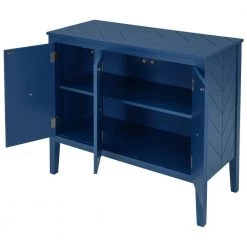 Blue Sideboard with Adjustable Shelf by ATHMILE 13 Blue Sideboard with Adjustable Shelf by ATHMILE -ATHMILE Sales Store blue athmile sideboards buffet tables gzx b2w20221329 1f 1000