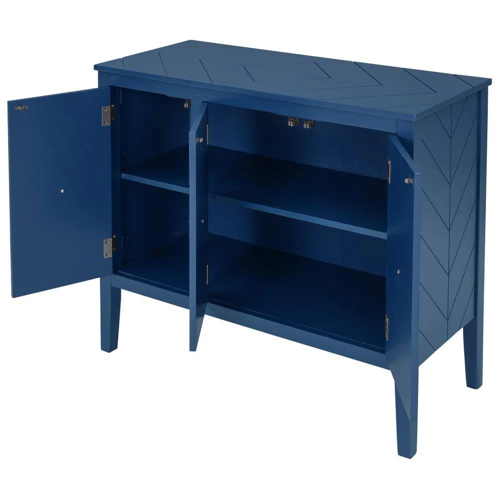Blue Sideboard with Adjustable Shelf by ATHMILE 5 Blue Sideboard with Adjustable Shelf by ATHMILE - Image 5
