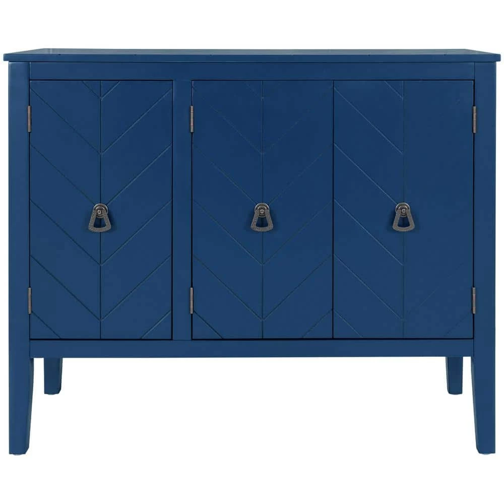 Blue Sideboard with Adjustable Shelf by ATHMILE 1 Blue Sideboard with Adjustable Shelf by ATHMILE
