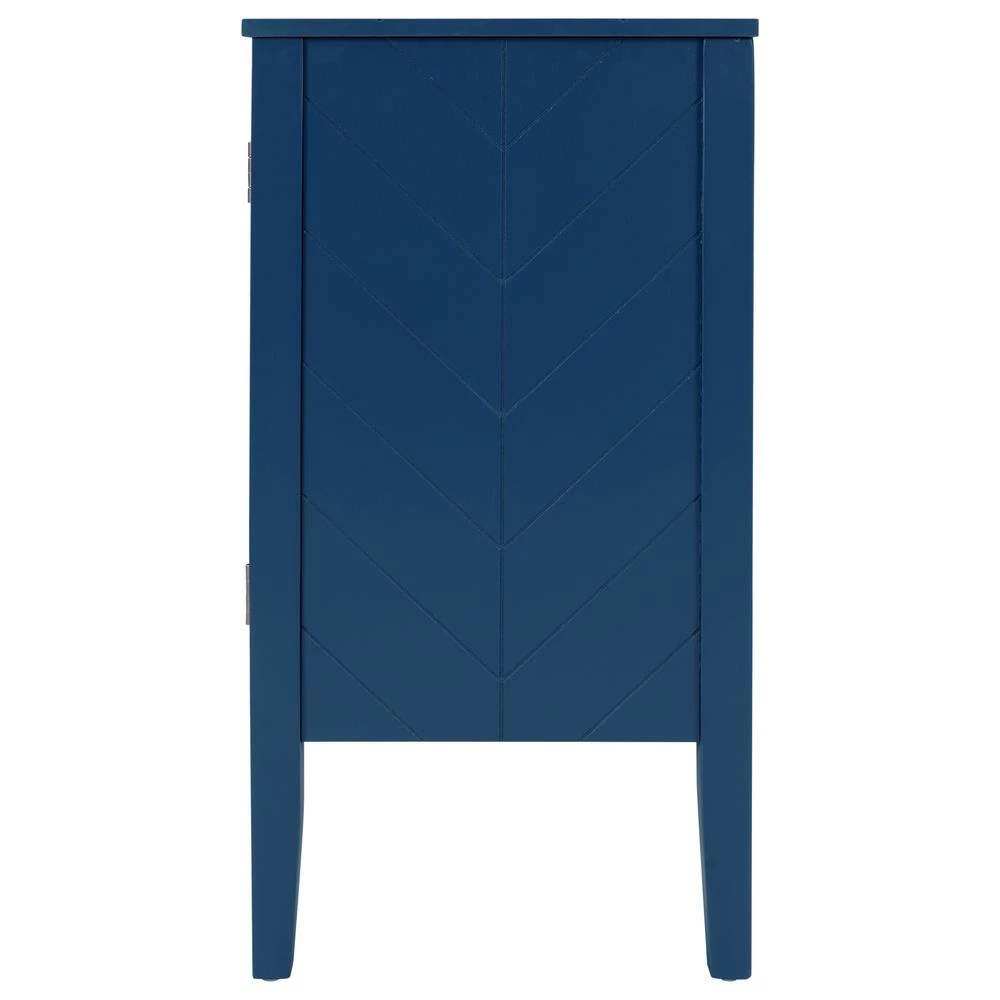 Blue Sideboard with Adjustable Shelf by ATHMILE 2 Blue Sideboard with Adjustable Shelf by ATHMILE - Image 2