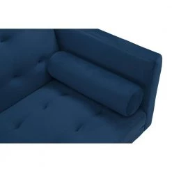 Blue 68 in. Velvet Square Arm Twin Size Sleeper Sofa by ATHMILE 19 Blue 68 in. Velvet Square Arm Twin Size Sleeper Sofa by ATHMILE -ATHMILE Sales Store blue athmile sofa beds gz w22336750 fa 1000