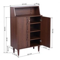 Brown China Cabinet by ATHMILE -ATHMILE Sales Store brown athmile accent cabinets ddw131449255 1f 1000