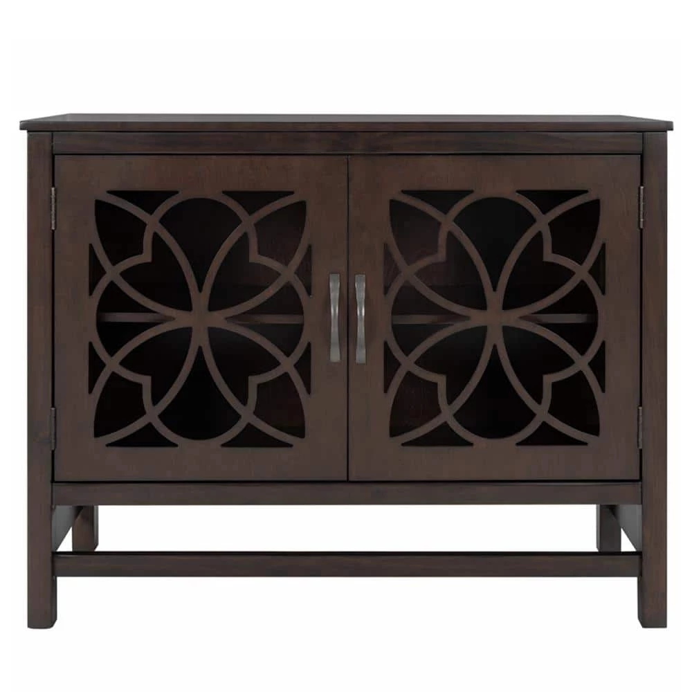 Brown Wood Accent Buffet Sideboard Storage Cabinet with Doors and Adjustable Shelf by ATHMILE 1 Brown Wood Accent Buffet Sideboard Storage Cabinet with Doors and Adjustable Shelf by ATHMILE