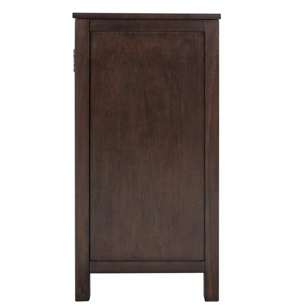 Brown Wood Accent Buffet Sideboard Storage Cabinet with Doors and Adjustable Shelf by ATHMILE 2 Brown Wood Accent Buffet Sideboard Storage Cabinet with Doors and Adjustable Shelf by ATHMILE - Image 2