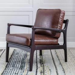 24.4 in. W Brown Mid Century Modern Elegant Accent Wood Frame Armchair (Set of 1) by ATHMILE 15 24.4 in. W Brown Mid Century Modern Elegant Accent Wood Frame Armchair (Set of 1) by ATHMILE -ATHMILE Sales Store brown athmile accent chairs gz pp284302aab 31 1000
