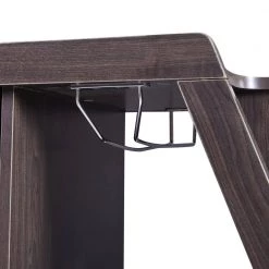 Espresso Island Cart with Adjustable Shelf and 5-Wine Holders by ATHMILE -ATHMILE Sales Store brown athmile bar carts gz b2w20221428 66 1000