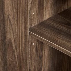 Brown Island Cart with Adjustable Shelf and 5-Wine Holders by ATHMILE -ATHMILE Sales Store brown athmile bar carts gz b2w20221429 66 1000