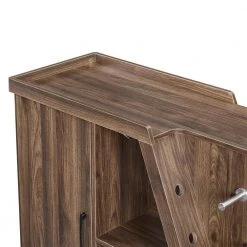 Brown Island Cart with Adjustable Shelf and 5-Wine Holders by ATHMILE -ATHMILE Sales Store brown athmile bar carts gz b2w20221429 76 1000