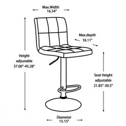 21.85 in. H Brown PU Bar Stool (Set of 2) by ATHMILE 12 21.85 in. H Brown PU Bar Stool (Set of 2) by ATHMILE -ATHMILE Sales Store brown athmile bar stools ddw22031301 44 1000