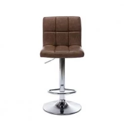 21.85 in. H Brown PU Bar Stool (Set of 2) by ATHMILE