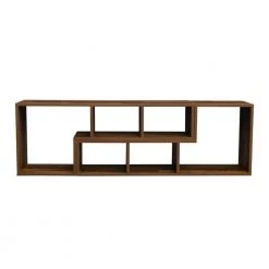16.89 in. Brown 2-Shelf Standard Bookcase by ATHMILE
