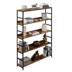 68.9 in. Brown 5-Shelf Standard Bookcase by ATHMILE 9 68.9 in. Brown 5-Shelf Standard Bookcase by ATHMILE -ATHMILE Sales Store brown athmile bookcases bookshelves ccwf286173aat 4f 1000