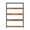 68.9 in. Brown 5-Shelf Standard Bookcase by ATHMILE