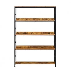 68.9 in. Brown 5-Shelf Standard Bookcase by ATHMILE