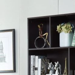 68 in. Brown 3-Shelf Standard Bookcase by ATHMILE 10 68 in. Brown 3-Shelf Standard Bookcase by ATHMILE -ATHMILE Sales Store brown athmile bookcases bookshelves dshhgz006 cf 1f 1000