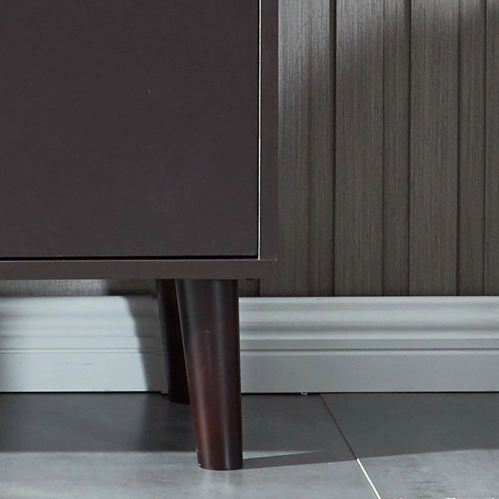 68 in. Brown 3-Shelf Standard Bookcase by ATHMILE 4 68 in. Brown 3-Shelf Standard Bookcase by ATHMILE - Image 4