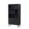 68 in. Brown 3-Shelf Standard Bookcase by ATHMILE