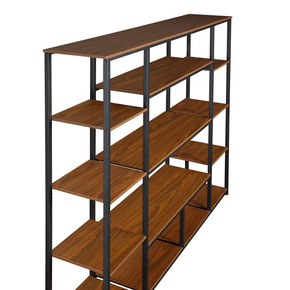 71 in. Brown 5-Shelf Standard Bookcase by ATHMILE 5 71 in. Brown 5-Shelf Standard Bookcase by ATHMILE - Image 5