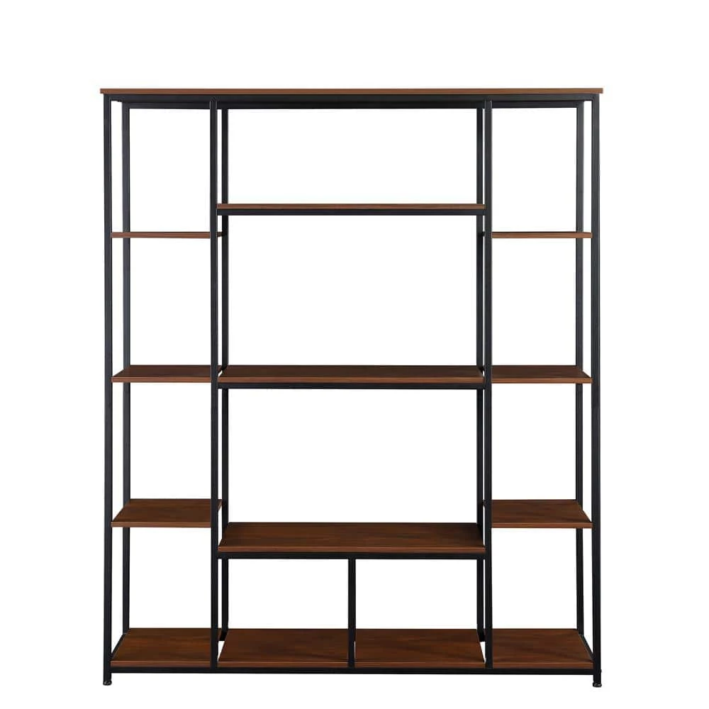 71 in. Brown 5-Shelf Standard Bookcase by ATHMILE 1 71 in. Brown 5-Shelf Standard Bookcase by ATHMILE