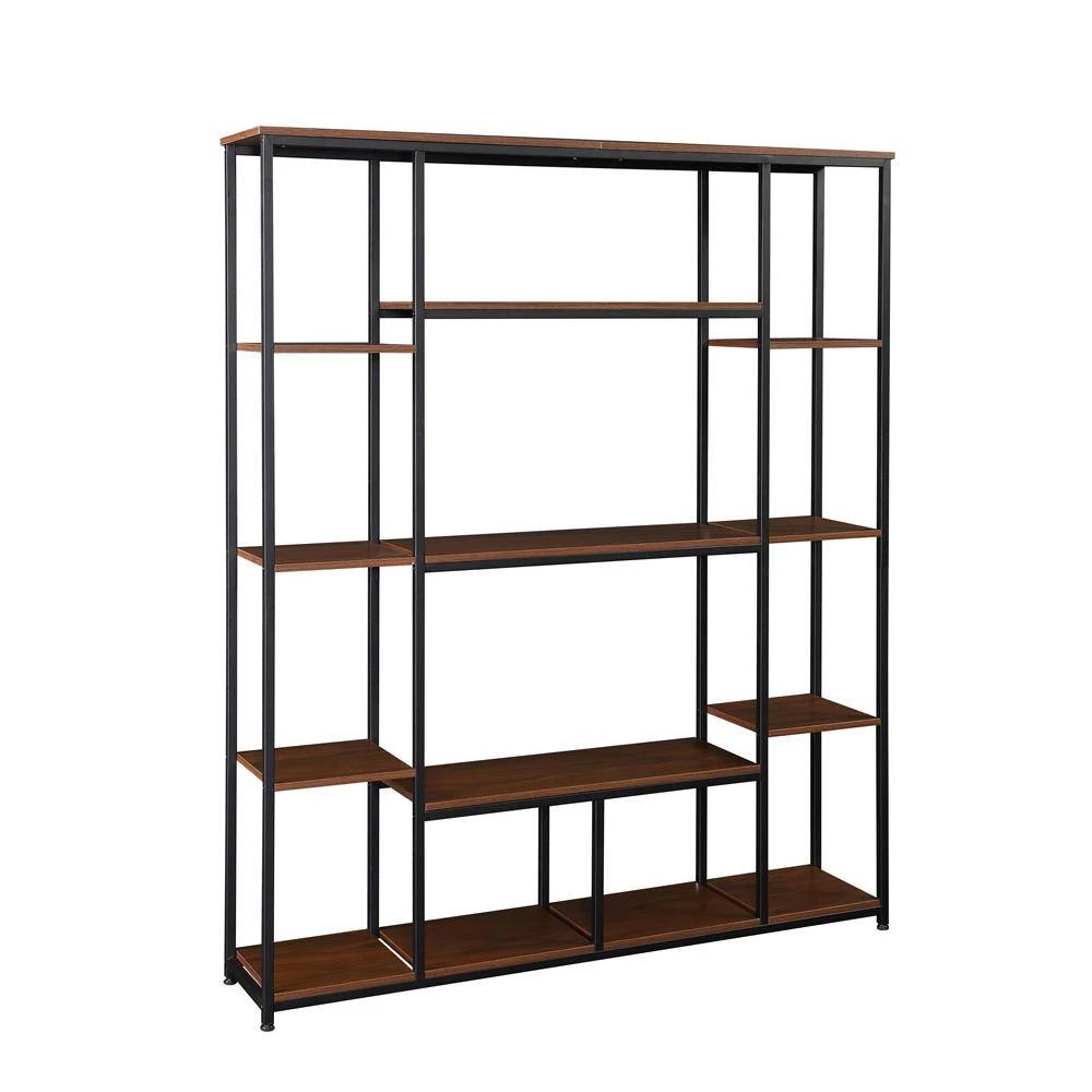 71 in. Brown 5-Shelf Standard Bookcase by ATHMILE 2 71 in. Brown 5-Shelf Standard Bookcase by ATHMILE - Image 2