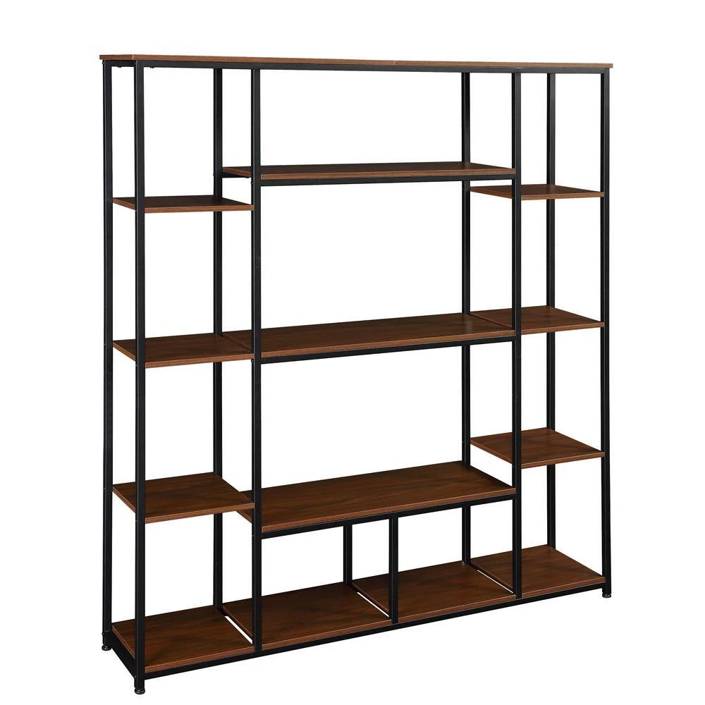 71 in. Brown 5-Shelf Standard Bookcase by ATHMILE 7 71 in. Brown 5-Shelf Standard Bookcase by ATHMILE - Image 7