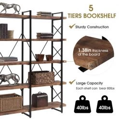 71 in. Brown5-Shelf Standard Bookcase by ATHMILE 14 71 in. Brown5-Shelf Standard Bookcase by ATHMILE -ATHMILE Sales Store brown athmile bookcases bookshelves dswf287034aad fa 1000
