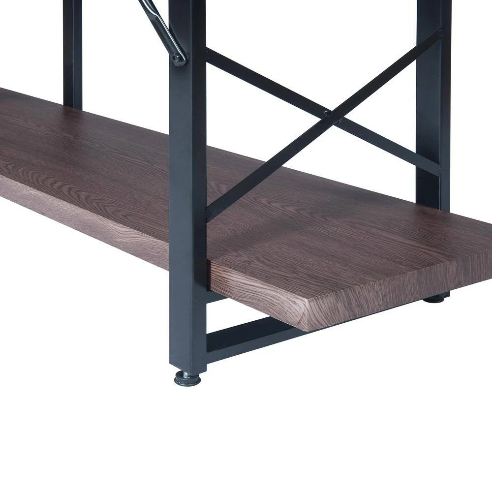 71 in. Brown 5-Shelf Standard Bookcase by ATHMILE 3 71 in. Brown 5-Shelf Standard Bookcase by ATHMILE - Image 3