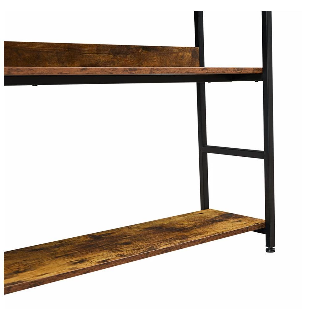 68.9 in. Brown 5-Tier Home Office Bookcase Open Bookshelf with Metal Frame by ATHMILE 5 68.9 in. Brown 5-Tier Home Office Bookcase Open Bookshelf with Metal Frame by ATHMILE - Image 5