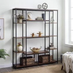 Home Office 70.9 in. Brown Wood 5-Shelf Open Freestanding Storage Bookcase with Metal Frame, by ATHMILE 15 Home Office 70.9 in. Brown Wood 5-Shelf Open Freestanding Storage Bookcase with Metal Frame, by ATHMILE -ATHMILE Sales Store brown athmile bookcases bookshelves gz wf286990aad 31 1000