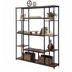 Home Office 70.9 in. Brown Wood 5-Shelf Open Freestanding Storage Bookcase with Metal Frame, by ATHMILE 14 Home Office 70.9 in. Brown Wood 5-Shelf Open Freestanding Storage Bookcase with Metal Frame, by ATHMILE -ATHMILE Sales Store brown athmile bookcases bookshelves gz wf286990aad 76 1000